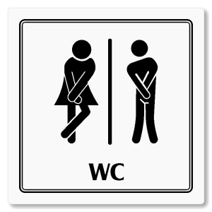 WC společné, 80x80mm, bílá, Utah